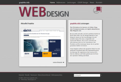 graphiks.info Website 2010 - 2019