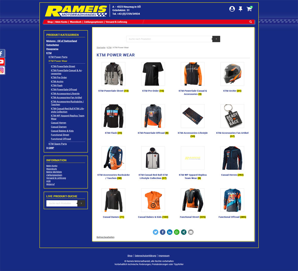RAMEIS Online-Shop